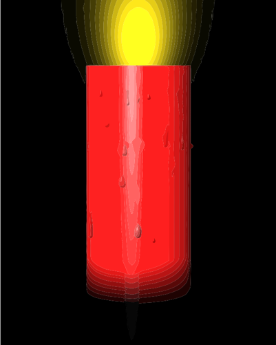 Of Red Lighted Candle Clipart