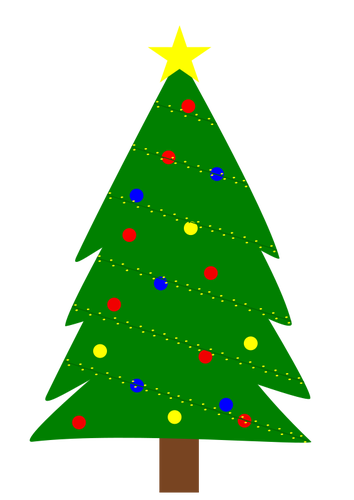 Christmas Tree With Lights Clipart