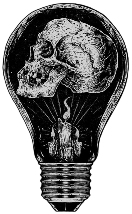 Skull Calavera Creative Incandescent Light Bulb Clipart