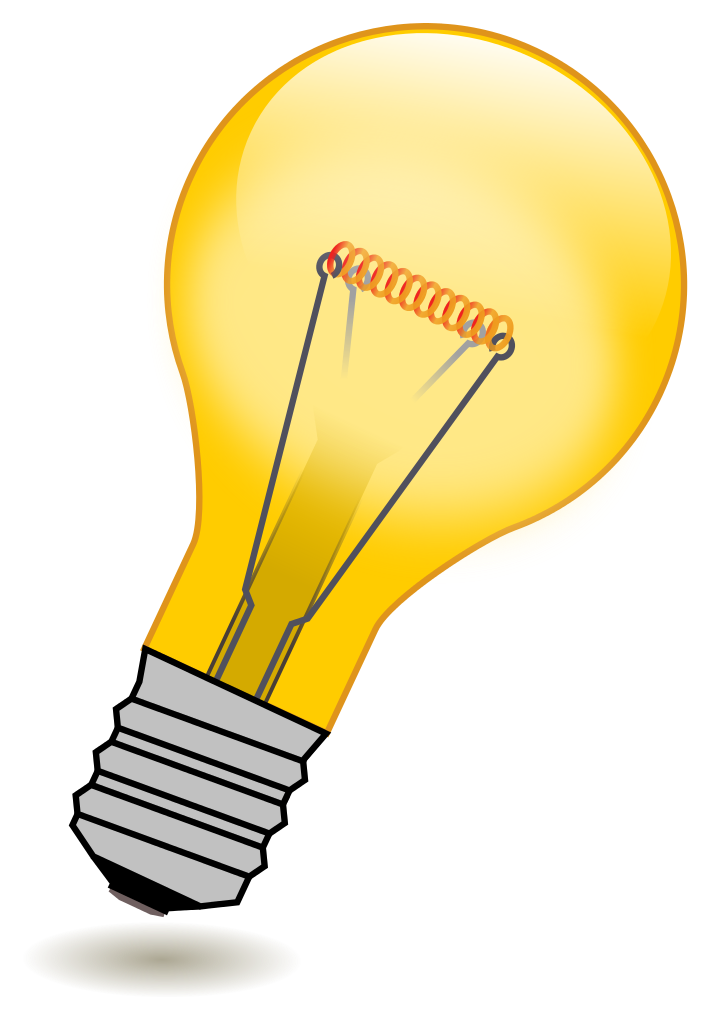 Lightbulb Electric Light Current Incandescent Bulb Icon Clipart