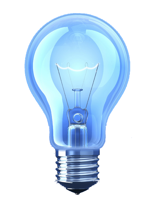 Blue Light Lamp Lighting Incandescent Bulb Clipart