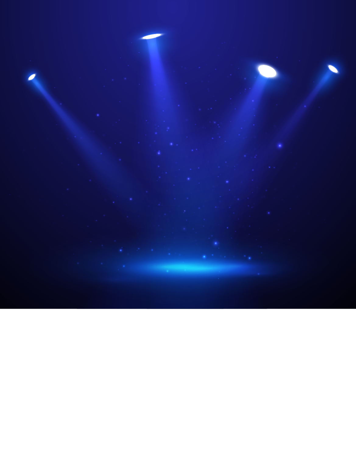 Blue Fantasy Vector Lighting Spotlight Stage Clipart