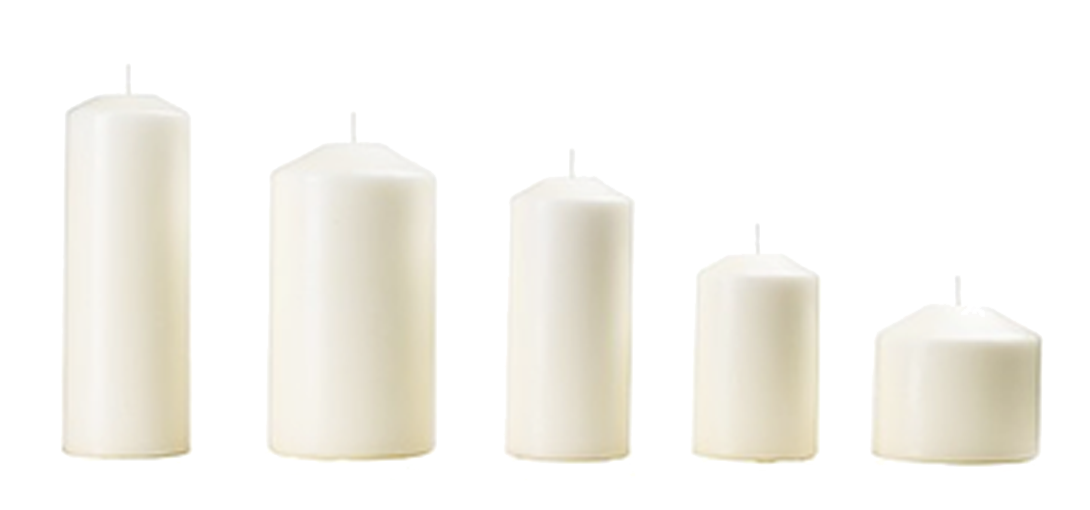 Cylinder Candles Flameless Lighting Candle White Clipart