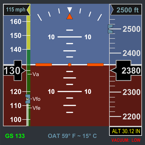 Of Electronic Flight Display Clipart