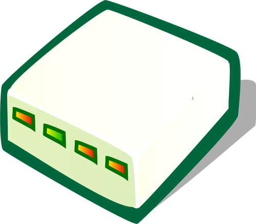 Of Internet Modem With Color Lights Clipart