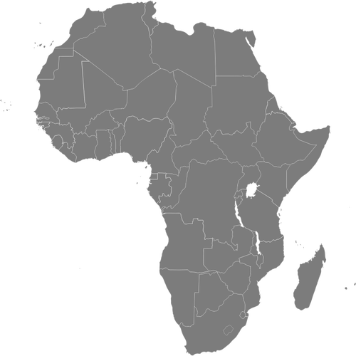 Map Of Africa With Ethiopia Highlighted Clipart
