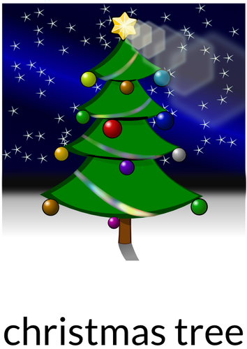 Christmas Tree With Light Effects Clipart