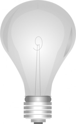 Gray Light Bulb Vector In Open Office Clipart