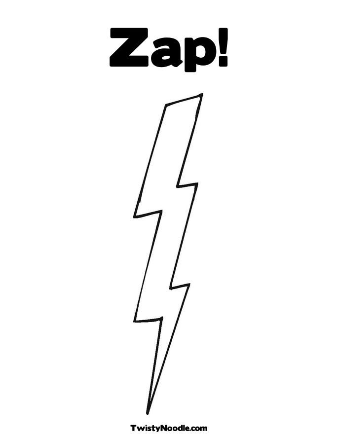 Free Flash Lightning Bolt Coloring Pages Clipart