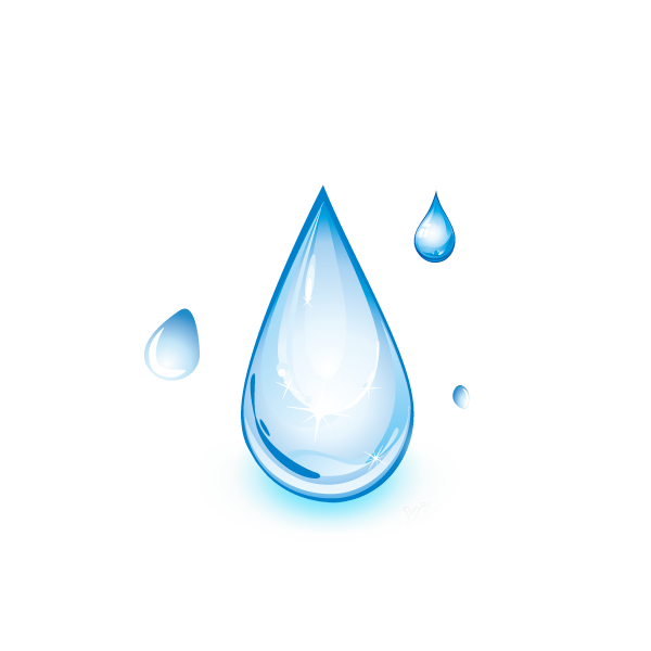 Light Drop Water Distilled Drops Cartoon Clipart