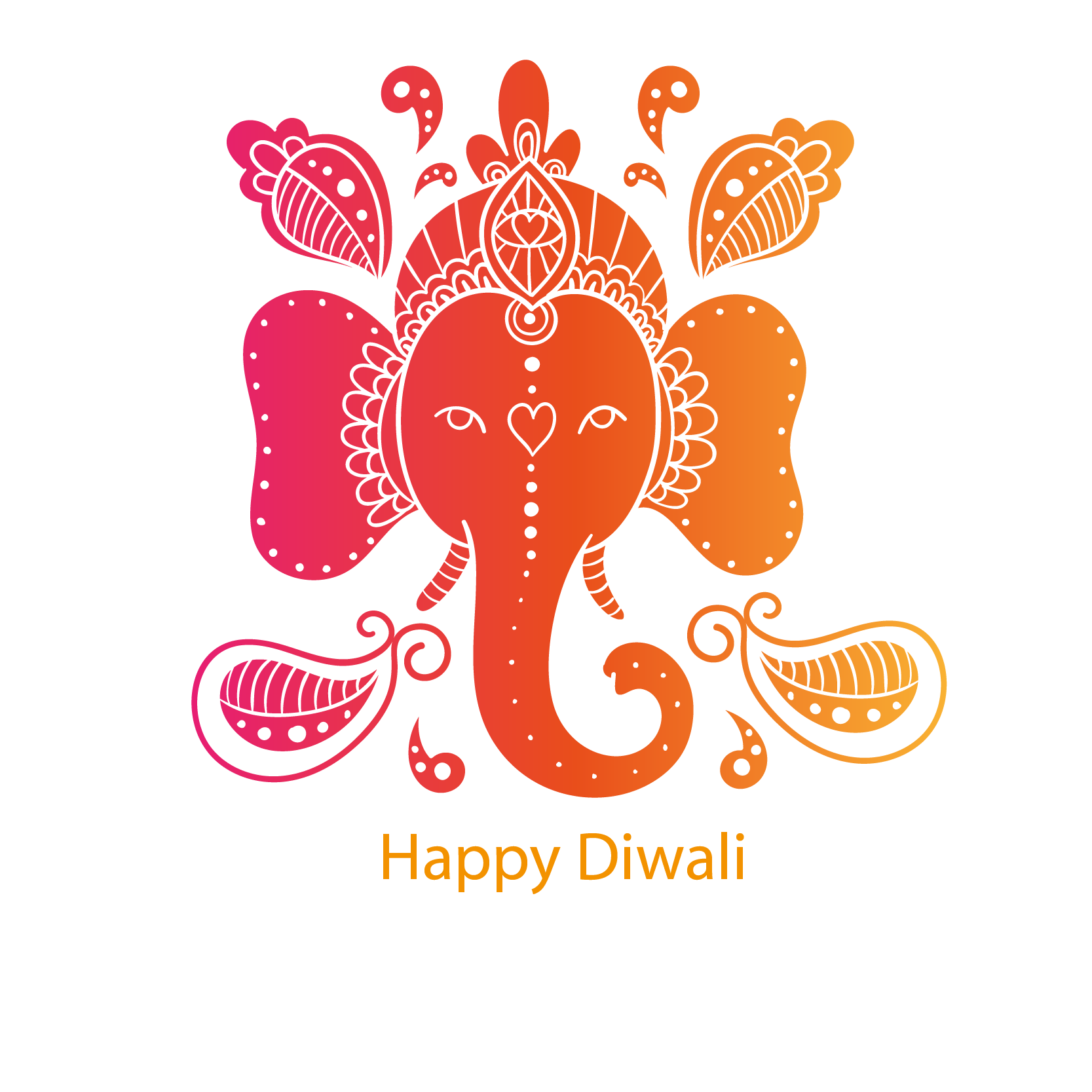 Diwali Template Colorful Elephant HD Image Free PNG Clipart