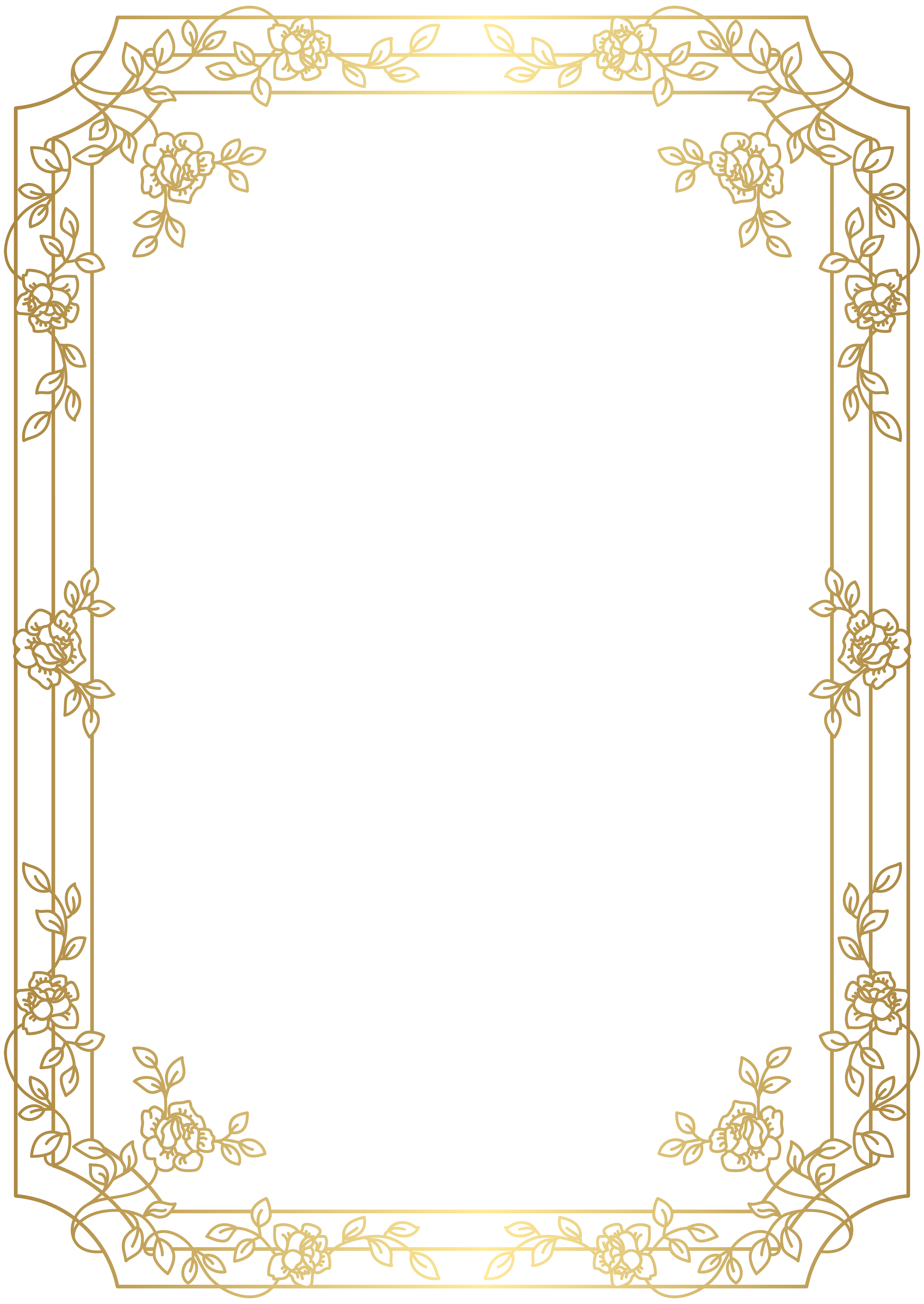 Frame Deco Border Red Gold Free HD Image Clipart