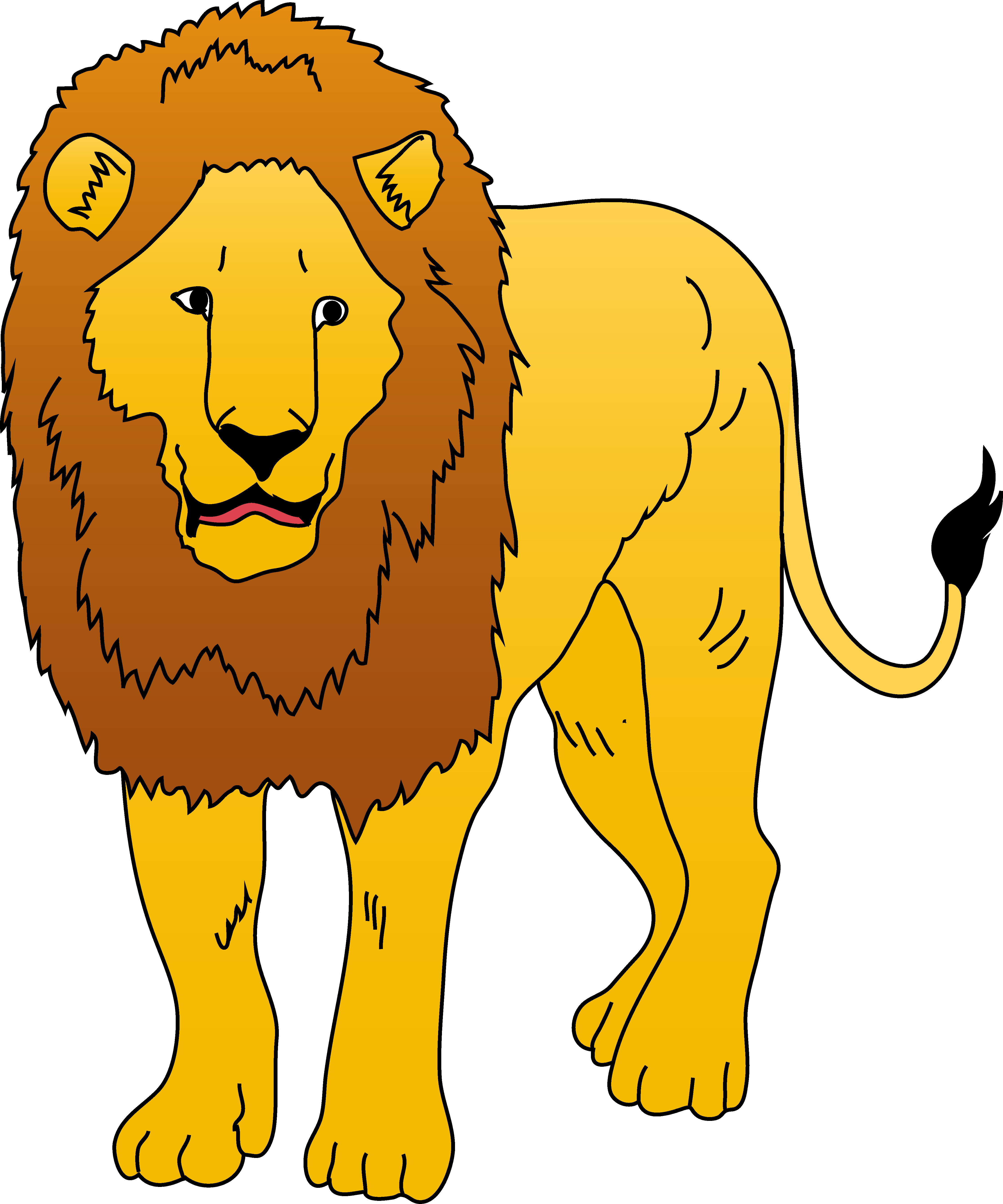Golden Lion Illustration Png Images Clipart