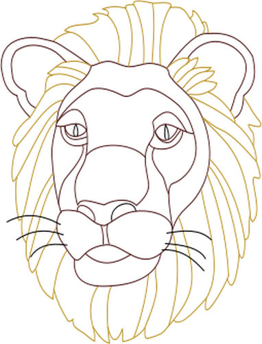 Lion'S Head Coloring Book Clipart