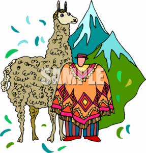 Clipart Picture Of A Man And Llama Clipart