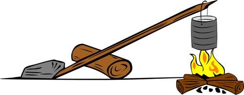 Wooden Cooking Crane Clipart