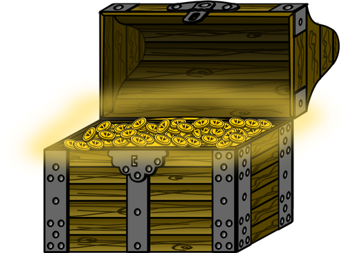 Of Wooden Treasure Chest Clipart