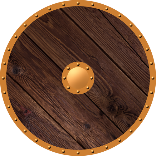 Wooden Shield Clipart