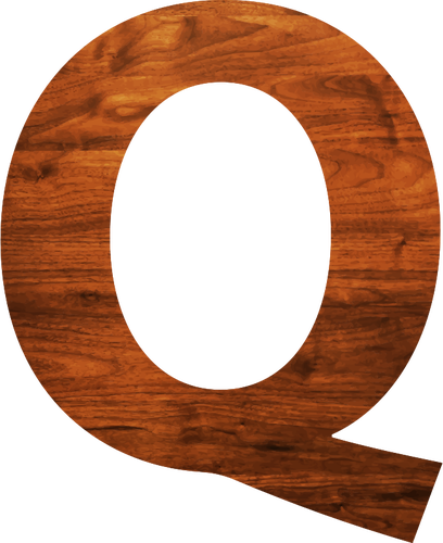 Q Wooden Letter Clipart