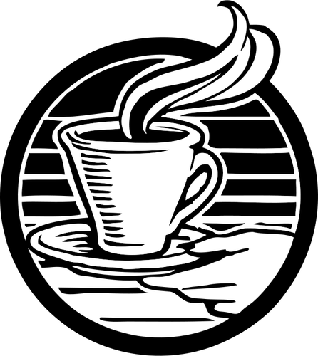 Cup Of Coffee Black And White Clipart