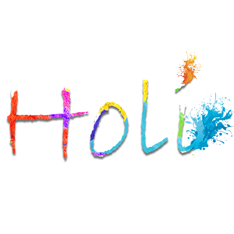 Color Text Effect Holi Free PNG HQ Clipart