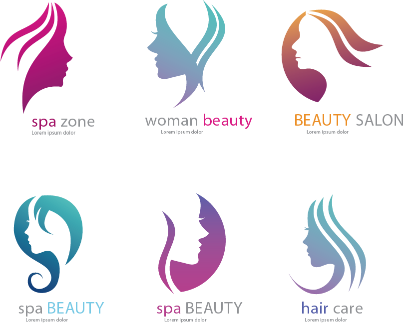 Salons Salon Beauty Parlour Nail Flag Logo Clipart
