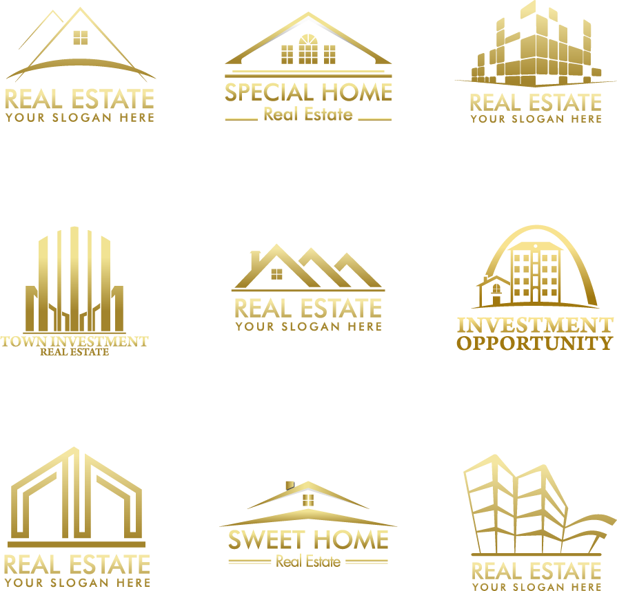 Real Graphic Estate House Design Logo Property Clipart