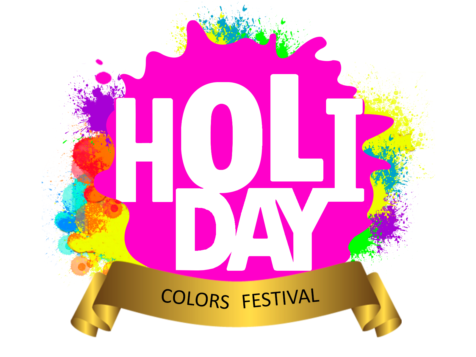 Product Festival Of Brand Holi Logo Font Clipart