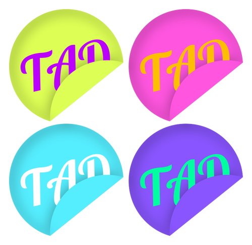 Set Of Tad Stickers Clipart