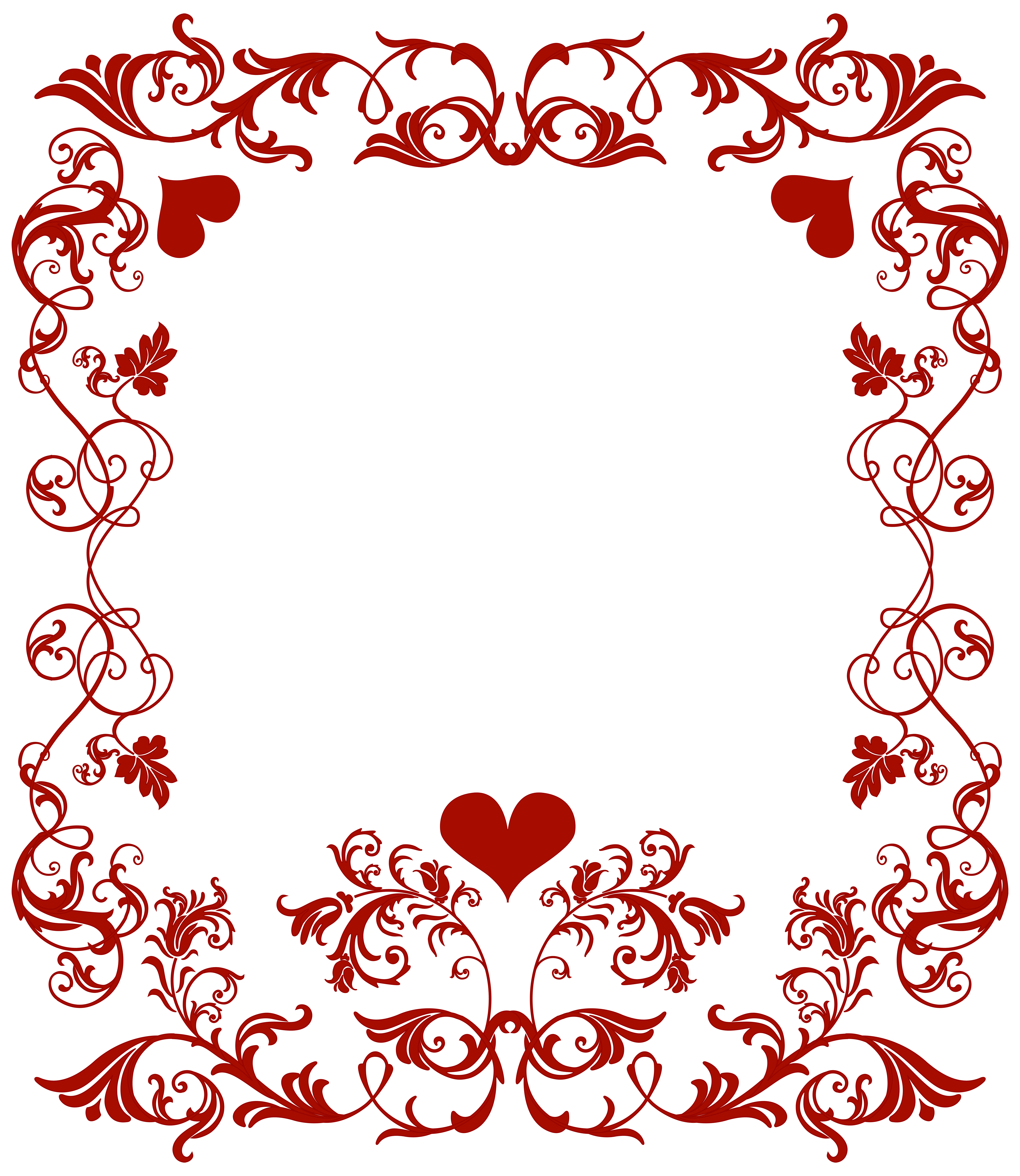 Decorative Heart Valentine'S Transparent Border Day Clipart
