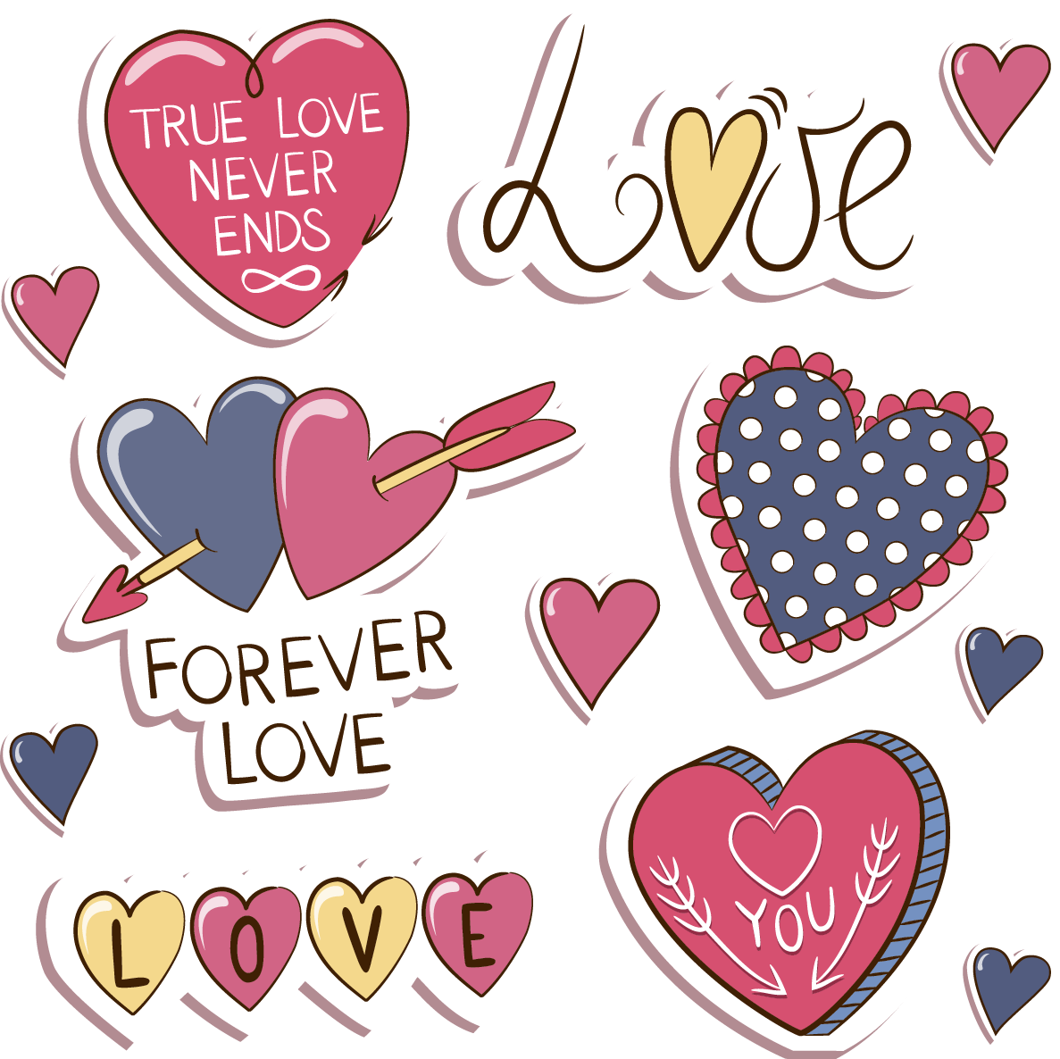 Love Valentine'S Sticker Valentines Label Day Clipart