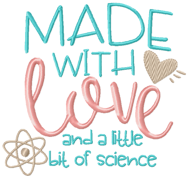 Made Love Stitch Onesie Machine Embroidery Logo Clipart