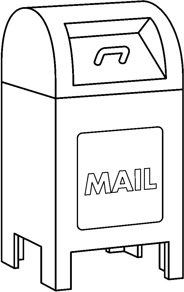 This Clipart Image Mailbox Mail Black And White Kid is a part of Mailbo...