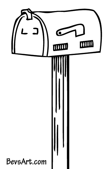 Mailbox Mail Black And White For Clipart