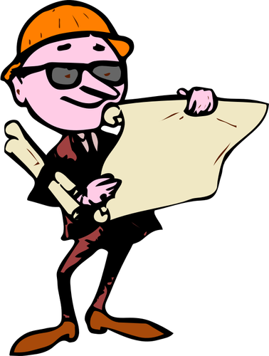 Man Holding Papers Clipart