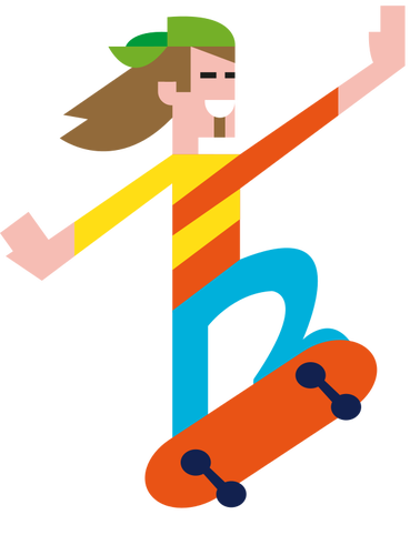 Skater Jumping Clipart