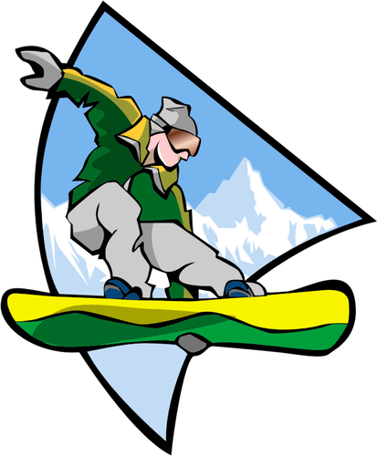 Man Snowboarding Clipart