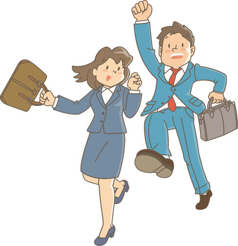 Excited Employees Clipart