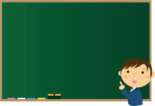 Male Teacher On Blackboard Clipart