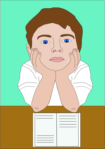 Of A Boy Reading Clipart