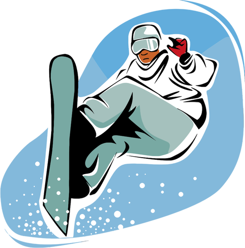 Snowboarding Man Clipart