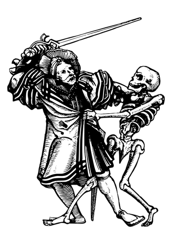 Man Fighting Death Clipart