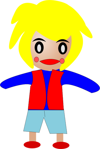 Yellow-Haired Boy Clipart