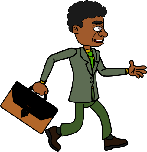 Businessman Going To Work Clipart