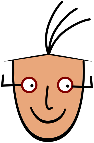 Human Face With Glasses Clipart