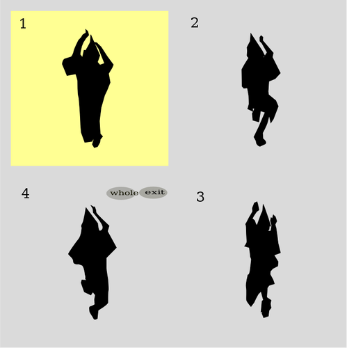 Of Four Steps Of Awa Dance Clipart