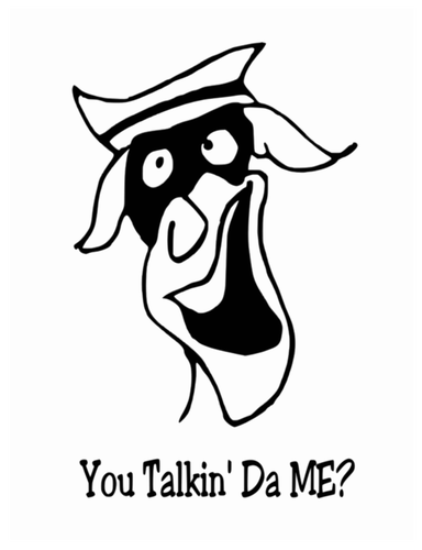 You Talking To Me? Funny Character Clipart