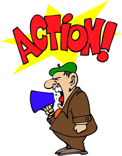 Of Film Director With Megaphone Clipart