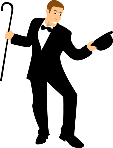 Dancer With Cane Clipart