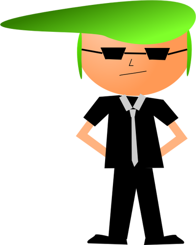 Green-Haired Dude Clipart